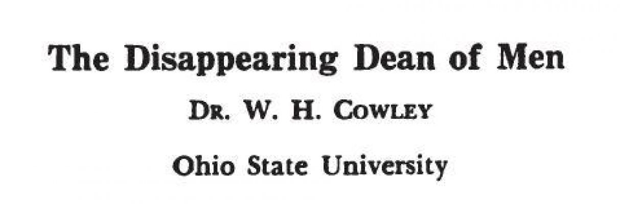 1937 Disappearing Dean Of Men